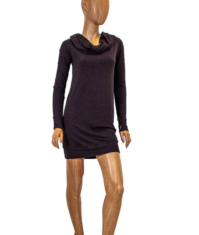 Long Sleeve Off the Shoulder Mini Dress Modern Satin Mini Dress