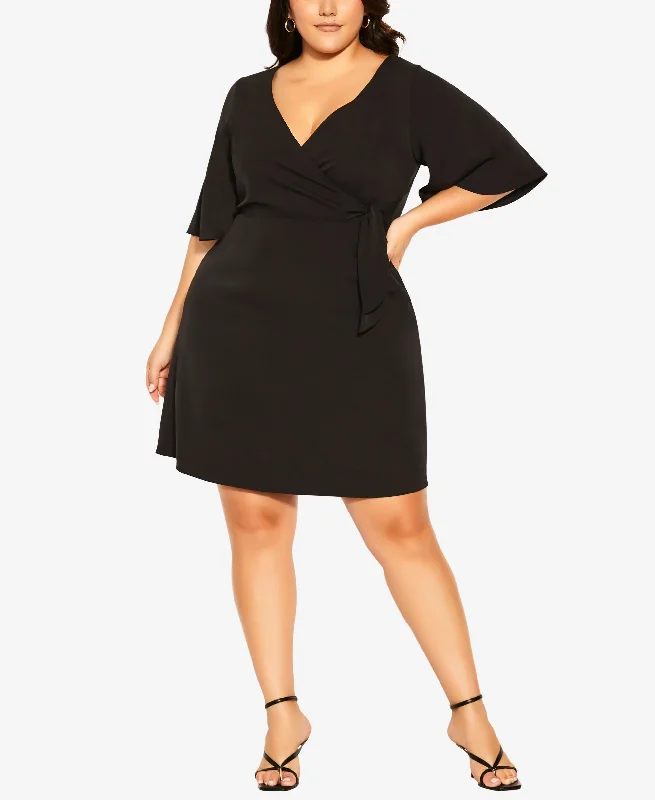 City Chic Trendy Plus Size Carly Mini Dress Fashionable Mini Dress with Pockets