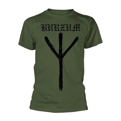 Burzum Unisex Adult Rune T-Shirt-- Notch Collar Peter Pan Collar Cowl Neck