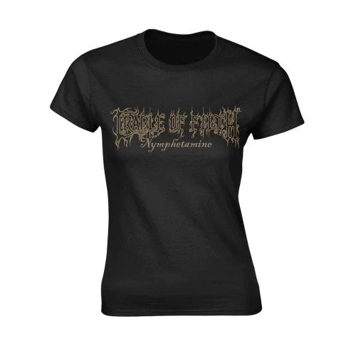 Cradle Of Filth Womens/Ladies Nymph Logo T-Shirt-- Hooded Caped Shawl Collar