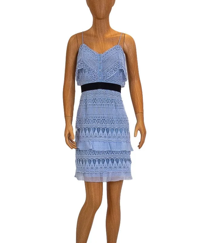 Eyelet Mini Dress Stylish Sweetheart Mini Dress