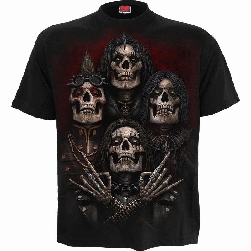 FACES OF GOTH - T-Shirt Black-- Fitted T-Shirt Seamless Stretchy