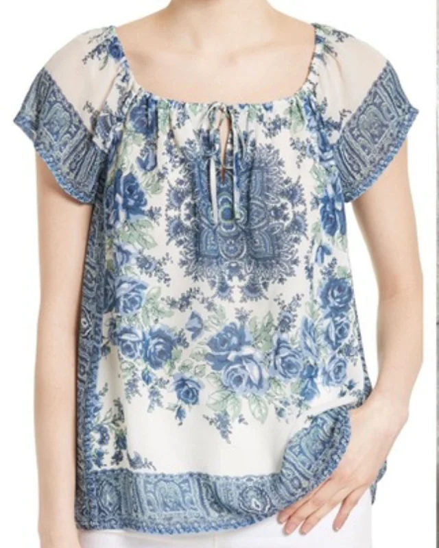 "Taj" Silk Blouse Delicate Pleat Blouse
