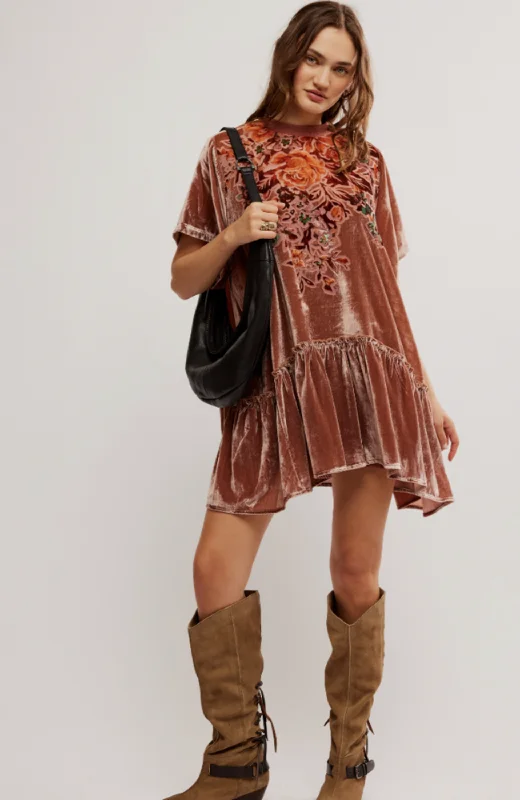 Free People - Sweet Echoes Mini Dress Cozy Cotton Mini Dress