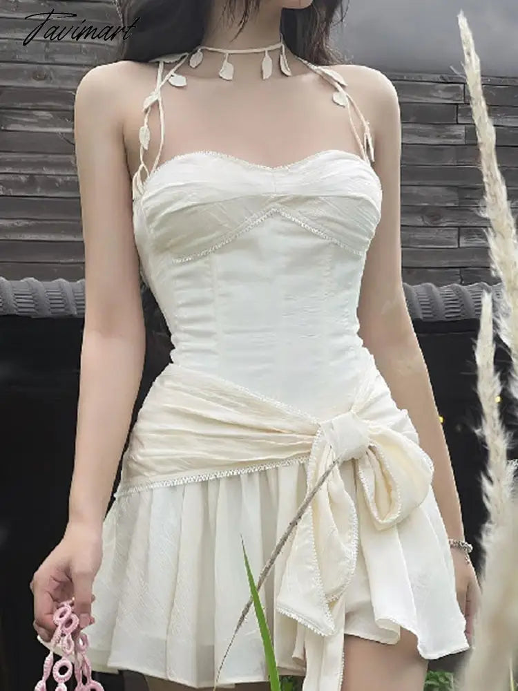 Tavimart Korean Version Of Sling Lotus Leaf Dress For Women Backless Slim Ladies Outfits Street Sleeveless Mini Dresses Femme Cozy A-Line Mini Dress Tavimart Korean Version Of Sling Lotus Leaf Dress For Women Backless Slim Ladies Outfits Street Sleeveless Mini Dresses Femme Cozy A-Line Mini Dress
