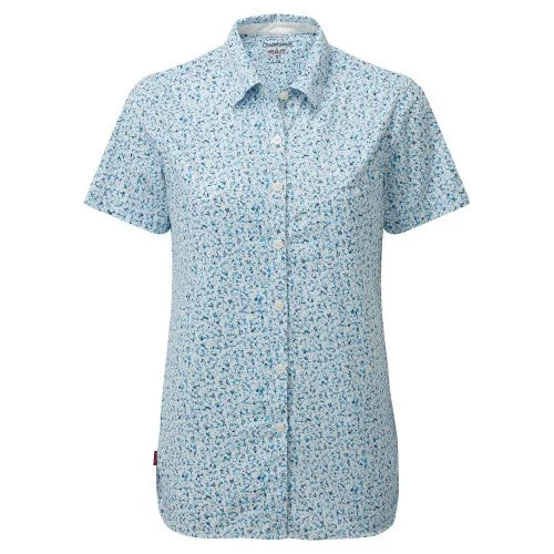 Craghoppers Womens/Ladies Tayma Short-Sleeved Shirt-- Spandex Blend Rayon Blend Denim Blend Craghoppers Womens/Ladies Tayma Short-Sleeved Shirt-- Spandex Blend Rayon Blend Denim Blend