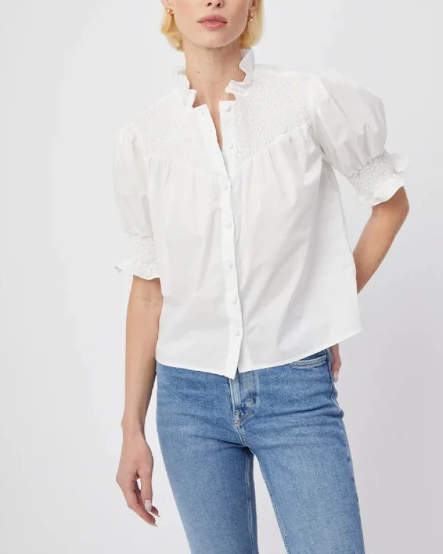 "Nicole" Blouse Pleated Collar Blouse