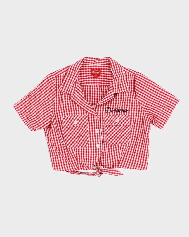 Dickies Diner Blouse - M Elegant Semi-Sheer Blouse