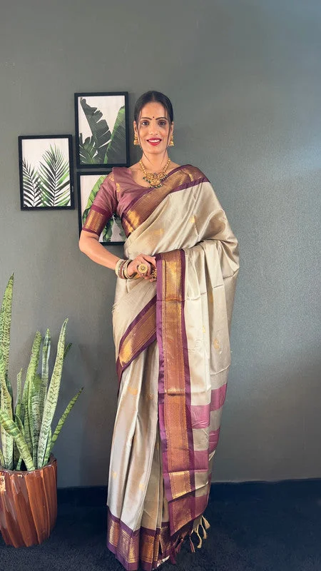 Malishka Export Cotton Silk Woven Ready To Wear Saree With Blouse Piece - Chiku Lightweight Linen Blouse Malishka Export Cotton Silk Woven Ready To Wear Saree With Blouse Piece - Chiku Lightweight Linen Blouse