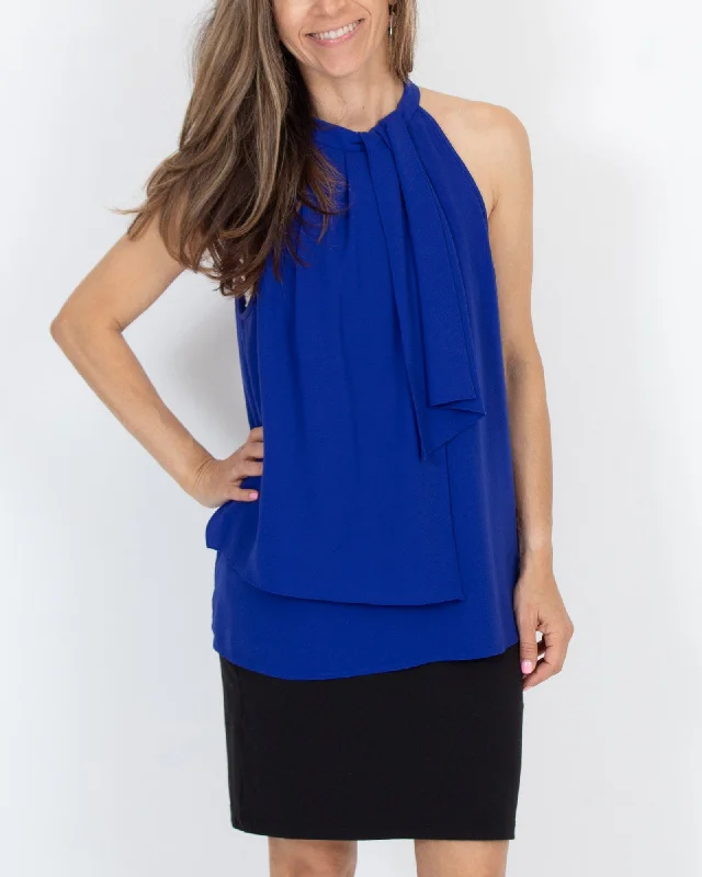 Sleeveless Blouse Elegant Embroidery Blouse