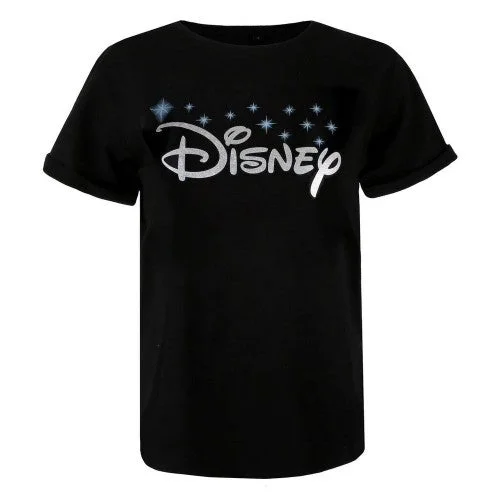 Disney Womens/Ladies Logo T-Shirt-- Polka Dot Checkered Tartan