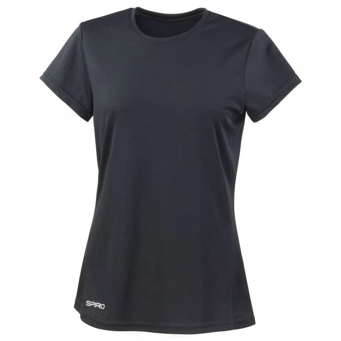 Spiro Womens/Ladies Quick Dry T-Shirt -- Basic T-Shirt Crew Neck Short Sleeve