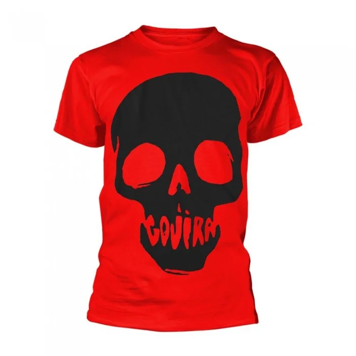 Gojira Unisex Adult Skull Organic T-Shirt-- Mesh Blend Leather Blend Suede Blend
