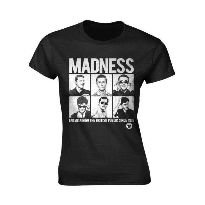 Madness Womens/Ladies Since 1979 T-Shirt-- Print Jacquard Patchwork