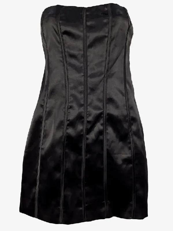 Meshki Satin Corset Lace Back Mini Dress Size XS Cozy Cowl Neck Mini Dress