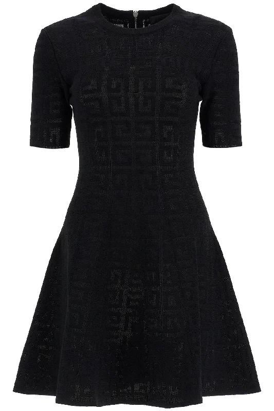 4g Knit Mini Dress  - Black Cozy A-Line Mini Dress