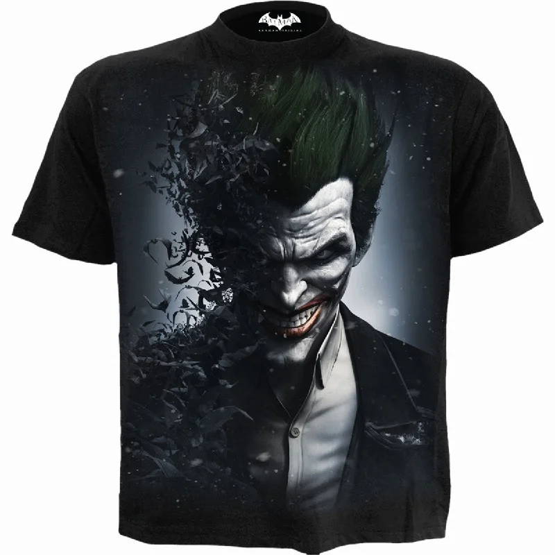 JOKER - ARKHAM ORIGINS - T-Shirt Black-- Terry Blend Velvet Blend Canvas Blend