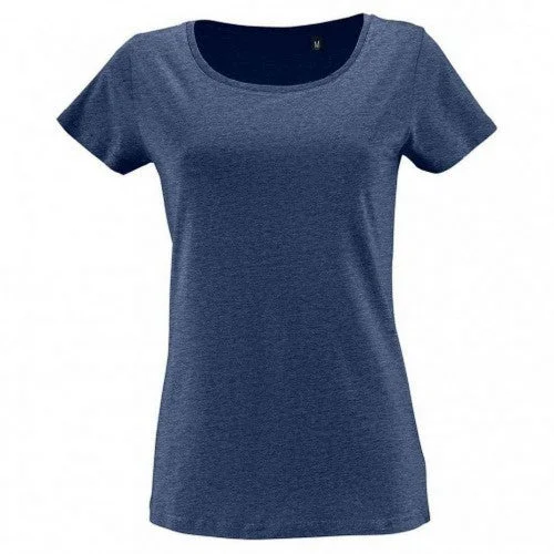 SOLS Womens/Ladies Milo Heather T-Shirt-- Chenille Blend Fleece Blend Nylon Blend