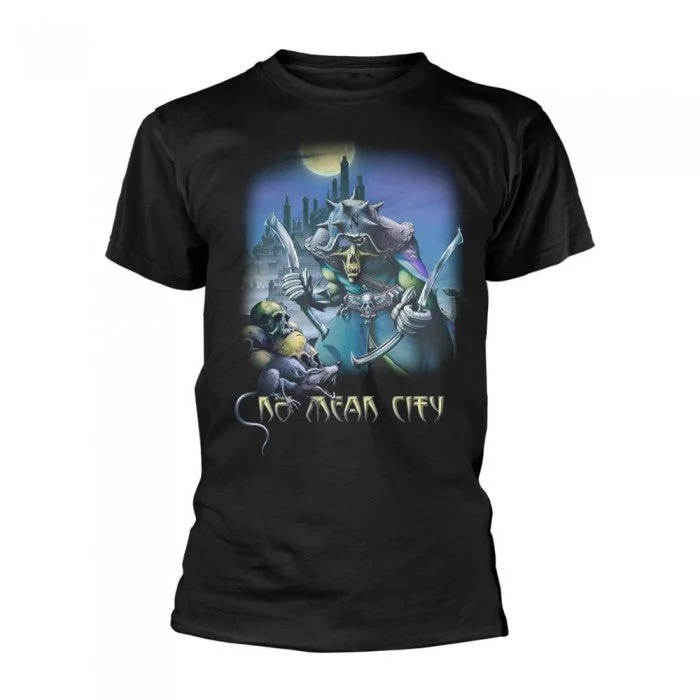 Rodney Matthews Unisex Adult No Mean City T-Shirt-- Polka Dot Checkered Tartan