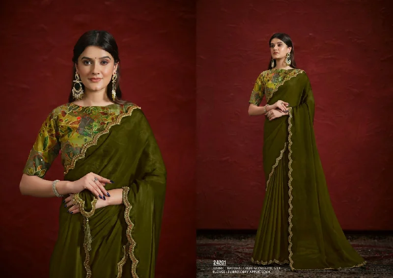 Green Natural Crepe Georgette Silk Sequence with Handwork Saree with Stitched Blouse - Mohmanthan Aaina Embroidered Floral Blouse Green Natural Crepe Georgette Silk Sequence with Handwork Saree with Stitched Blouse - Mohmanthan Aaina Embroidered Floral Blouse