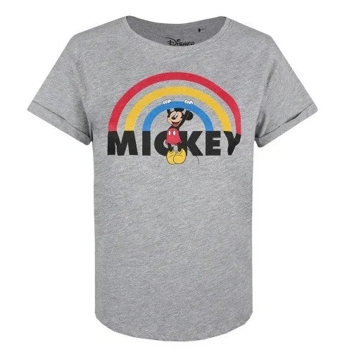 Disney Womens/Ladies Mickey Mouse Rainbow T-Shirt-- Handmade Hand-knitted Hand-woven Disney Womens/Ladies Mickey Mouse Rainbow T-Shirt-- Handmade Hand-knitted Hand-woven