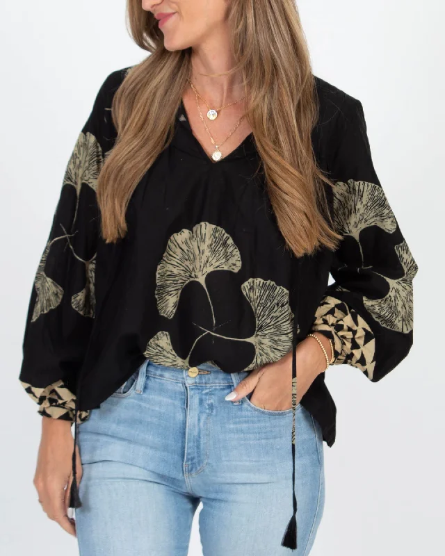 Large Print Cotton Blouse Everyday Stylish Blouse
