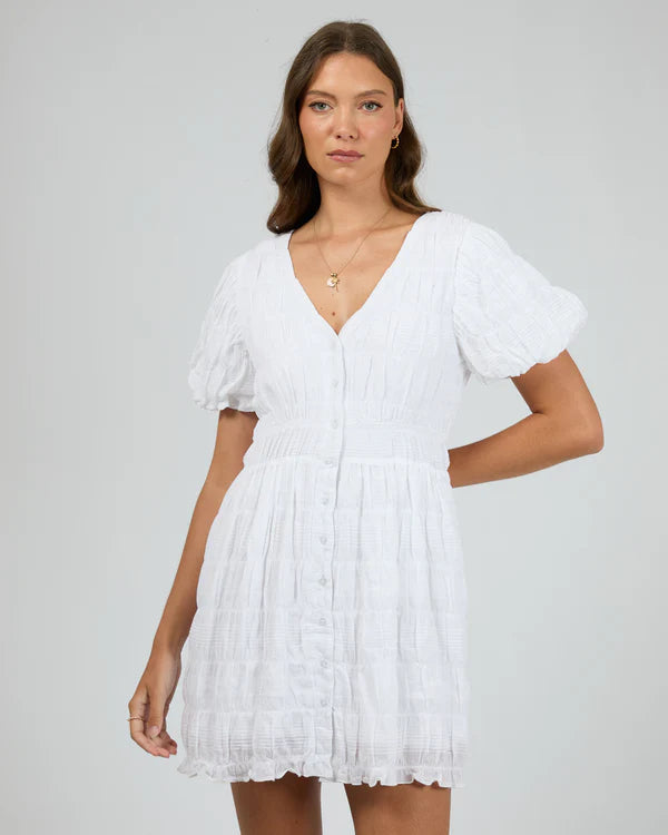 Maude Mini Dress White Classic Shift Mini Dress