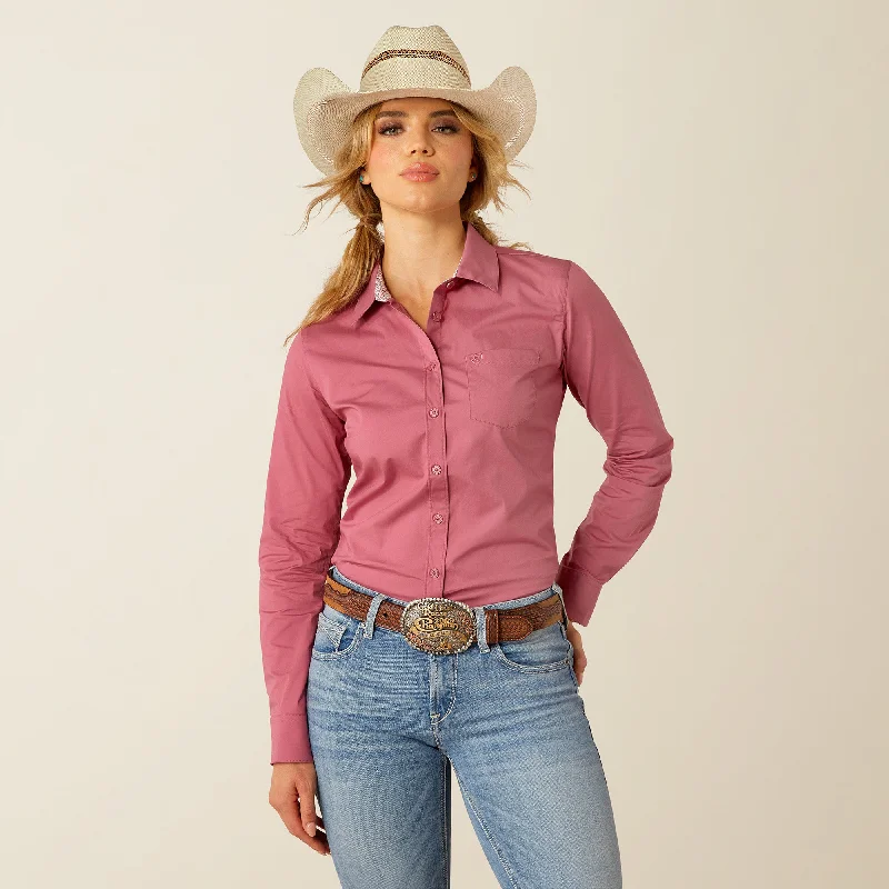 Women's Ariat Kirby Stretch Button Down Shirt #10055272-- Mesh Blend Leather Blend Suede Blend Women's Ariat Kirby Stretch Button Down Shirt #10055272-- Mesh Blend Leather Blend Suede Blend