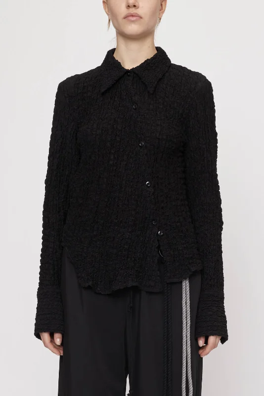 L/S Twisted Shirt-- Fitted T-Shirt Seamless Stretchy