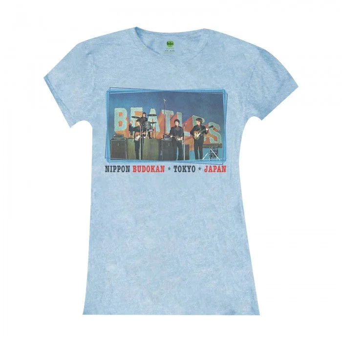 The Beatles Womens/Ladies Nippon Budokan T-Shirt-- Hooded Caped Shawl Collar