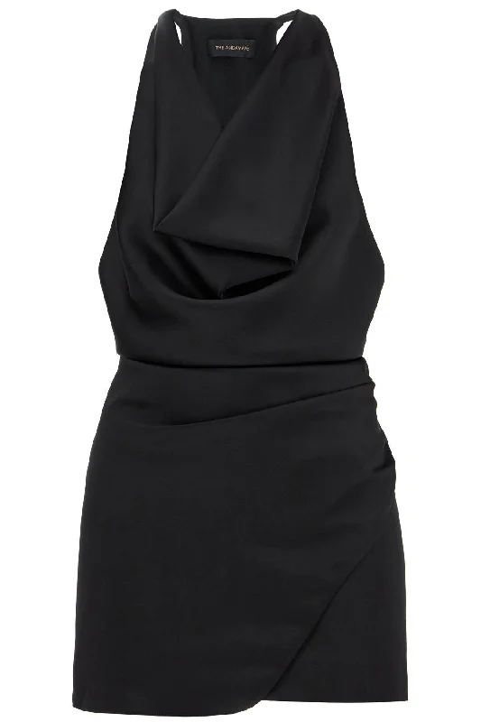 Verushka Mini Dress  - Black Casual V-Neck Mini Dress
