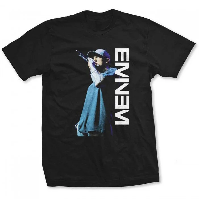 Eminem Womens/Ladies Microphone T-Shirt-- Cashmere Blend Cotton Blend Poly Blend