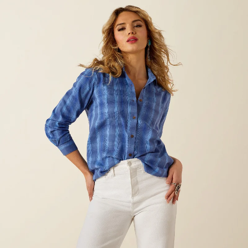Women's Ariat REAL Billie Jean Button Down Shirt #10055212-- Boxy Fit Fitted Loose