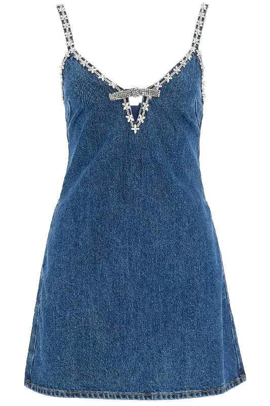 'diamond Mini Dress With  - Blue Comfortable Wrap Mini Dress
