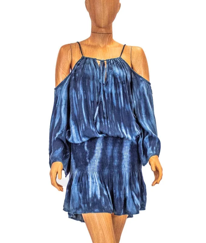 Open Shoulder Mini Dress Elegant Floral-Print Mini Dress