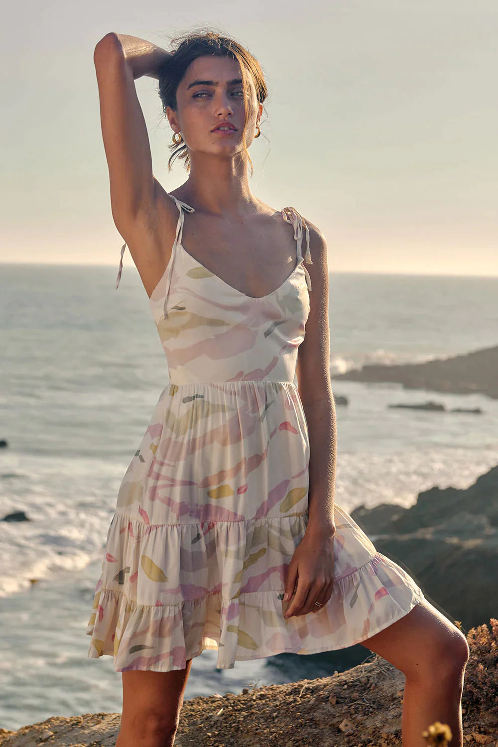 The Frida Mini Dress by Saltwater Luxe Trendy Button-Detail Mini Dress