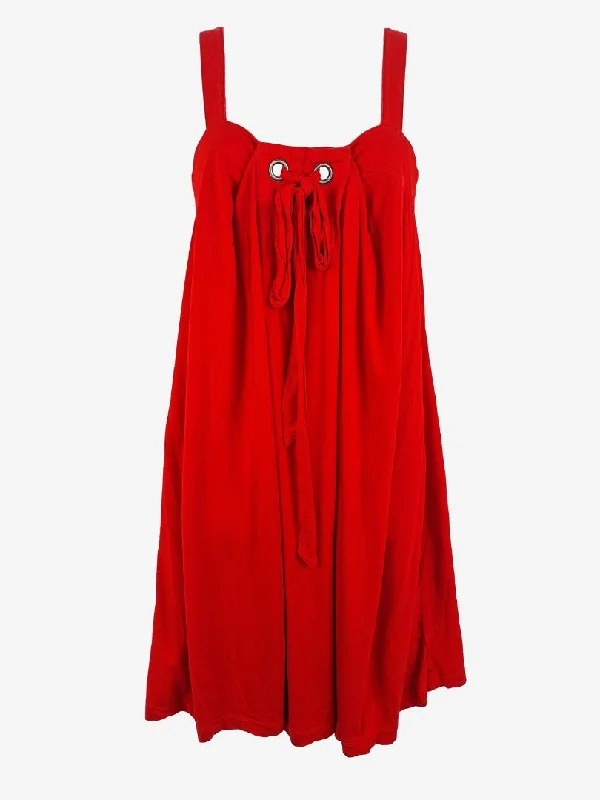 Country Road Cherry Red Tie Front MIni Dress Size XS Classic White Mini Dress