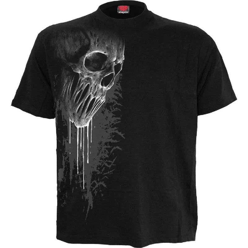 BAT CURSE - Front Print T-Shirt Black-- Spandex Blend Rayon Blend Denim Blend