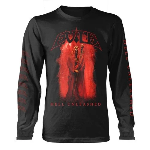 Evile Unisex Adult Hell Unleashed Long-Sleeved T-Shirt-- Spandex Blend Rayon Blend Denim Blend Evile Unisex Adult Hell Unleashed Long-Sleeved T-Shirt-- Spandex Blend Rayon Blend Denim Blend