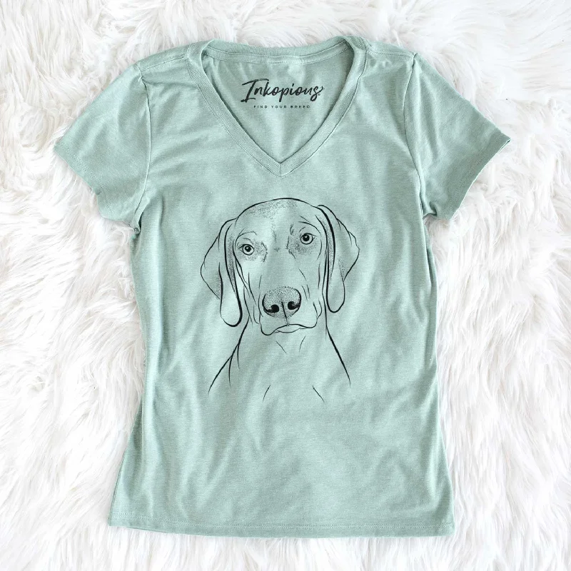 Bare Benelli the Vizsla - Women's V-neck Shirt-- Casual Formal Business