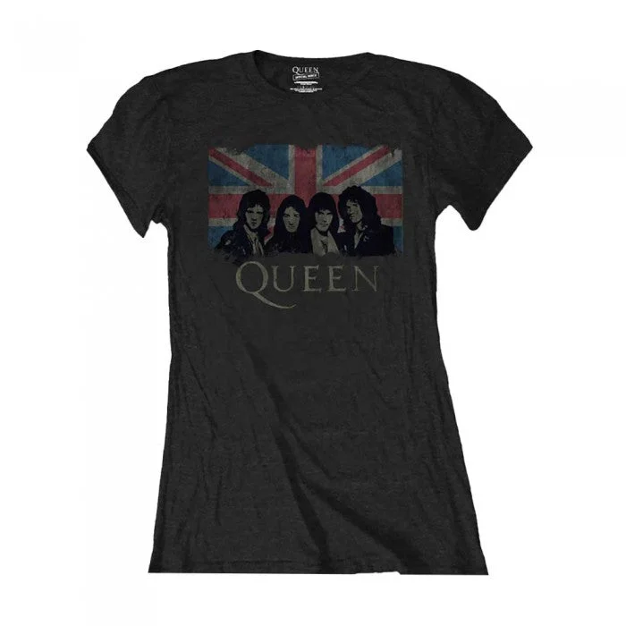 Queen Womens/Ladies Union Jack T-Shirt-- Rayon Fabric Velvet Fabric Corduroy Fabric