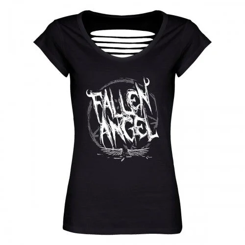 Grindstore Womens/Ladies Fallen Angel T-Shirt-- Houndstooth Herringbone Solid