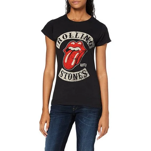 The Rolling Stones Womens/Ladies Tour 1978 Cotton T-Shirt-- Spandex Blend Rayon Blend Denim Blend The Rolling Stones Womens/Ladies Tour 1978 Cotton T-Shirt-- Spandex Blend Rayon Blend Denim Blend