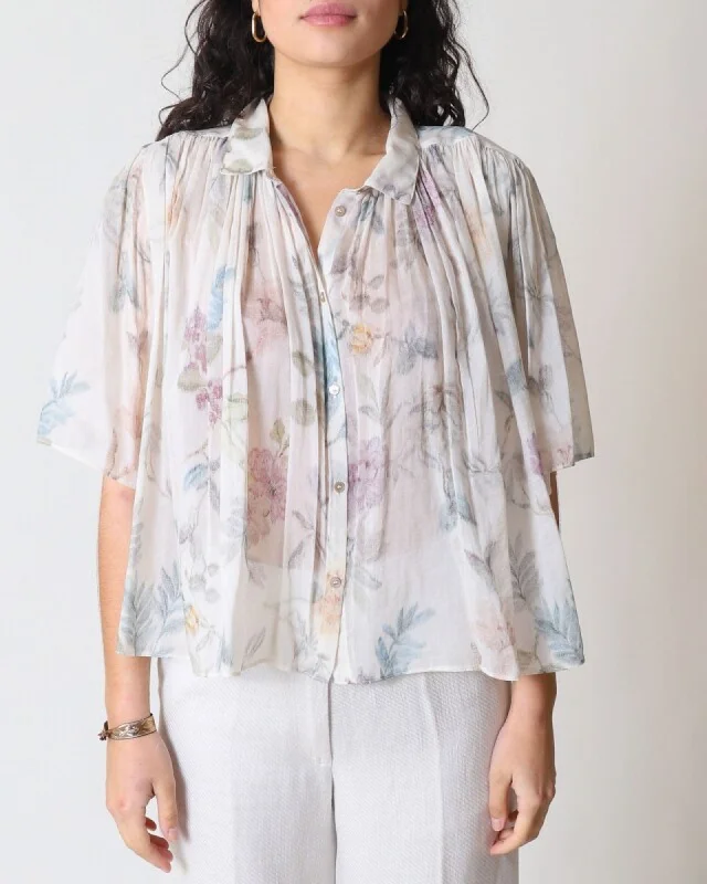 "Kiss From a Rose" Blouse Sheer Mesh Blouse
