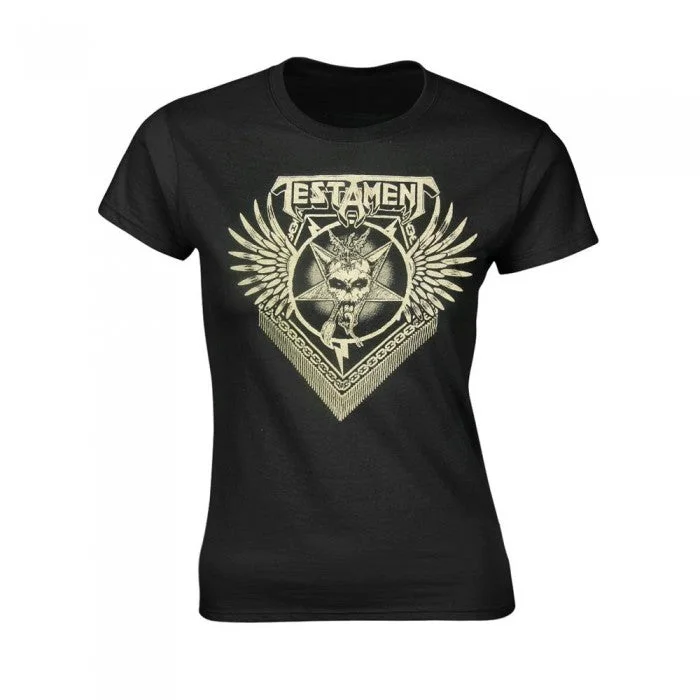 Testament Womens/Ladies Legions Europe Tour 2020 T-Shirt-- Mesh Blend Leather Blend Suede Blend Testament Womens/Ladies Legions Europe Tour 2020 T-Shirt-- Mesh Blend Leather Blend Suede Blend