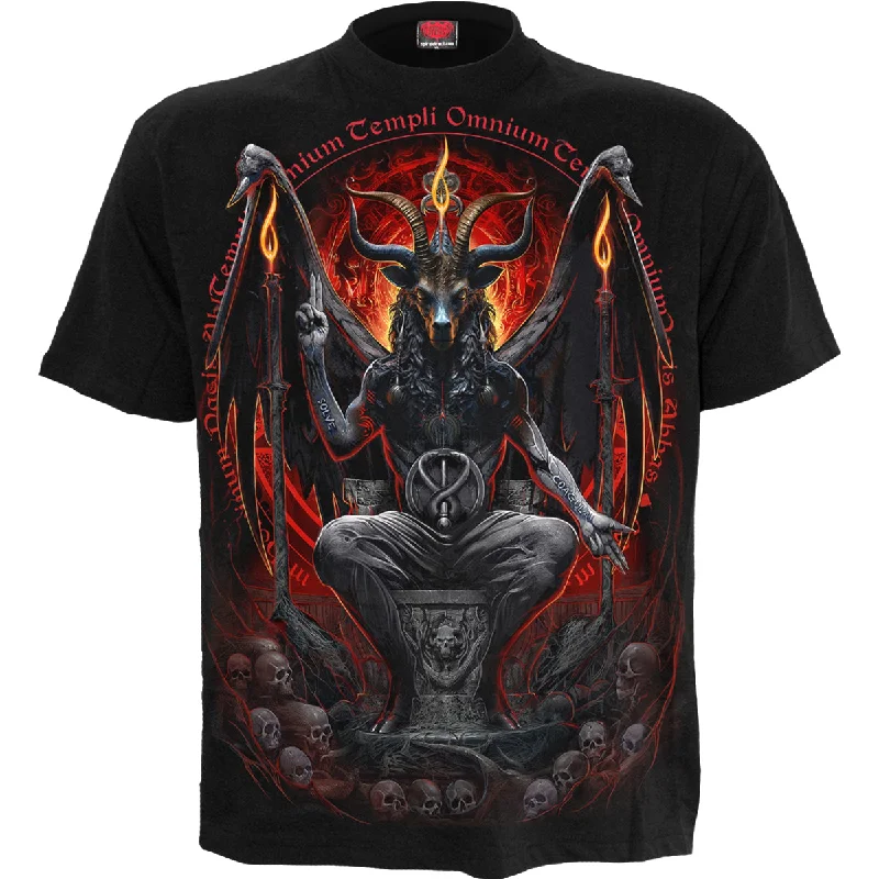 BAPHOMET - T-Shirt Black-- Welt Pockets Slit Pockets Flap Pockets