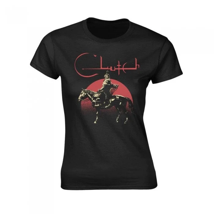 Clutch Womens/Ladies Horse Rider T-Shirt-- Mesh Fabric Canvas Fabric Denim Fabric