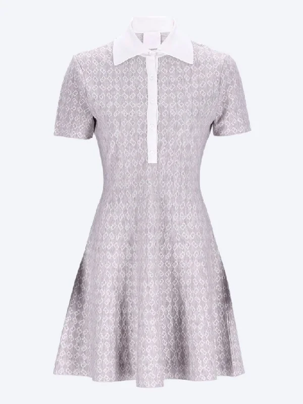 Polo collar mini dress Fashionable Mini Dress with Frills