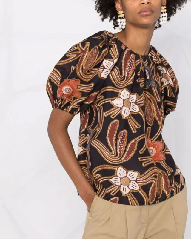 "Anila" Silk Blouse Lightweight Chiffon Blouse