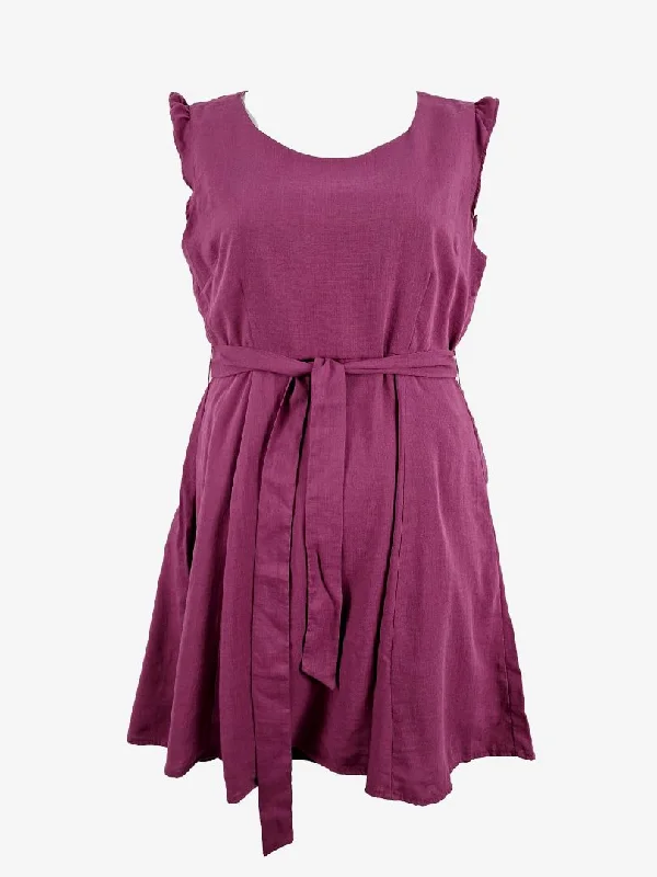 Princess Highway Grape Linen Blend Skater Mini Dress Size 12 Stylish Short Sleeve Mini Dress Princess Highway Grape Linen Blend Skater Mini Dress Size 12 Stylish Short Sleeve Mini Dress